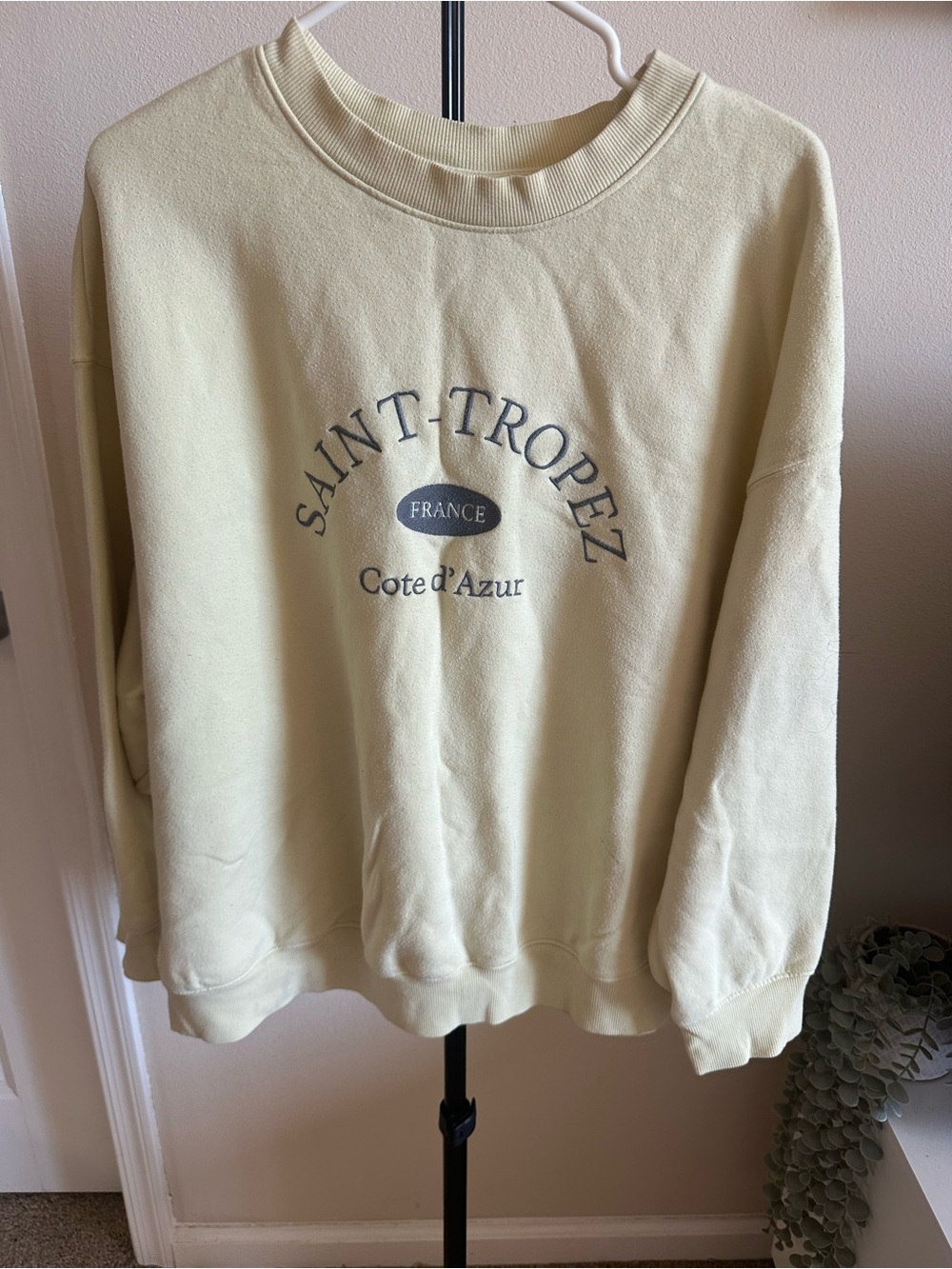 wild fable Pale Yellow Saint-Tropez Crewneck Sweater